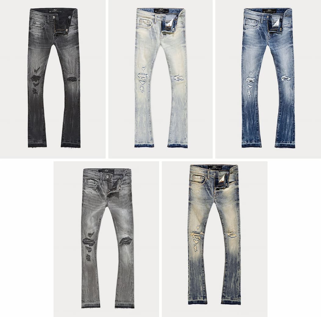 RESTOCKED: KIDS STACKED ATTITUDE DENIM