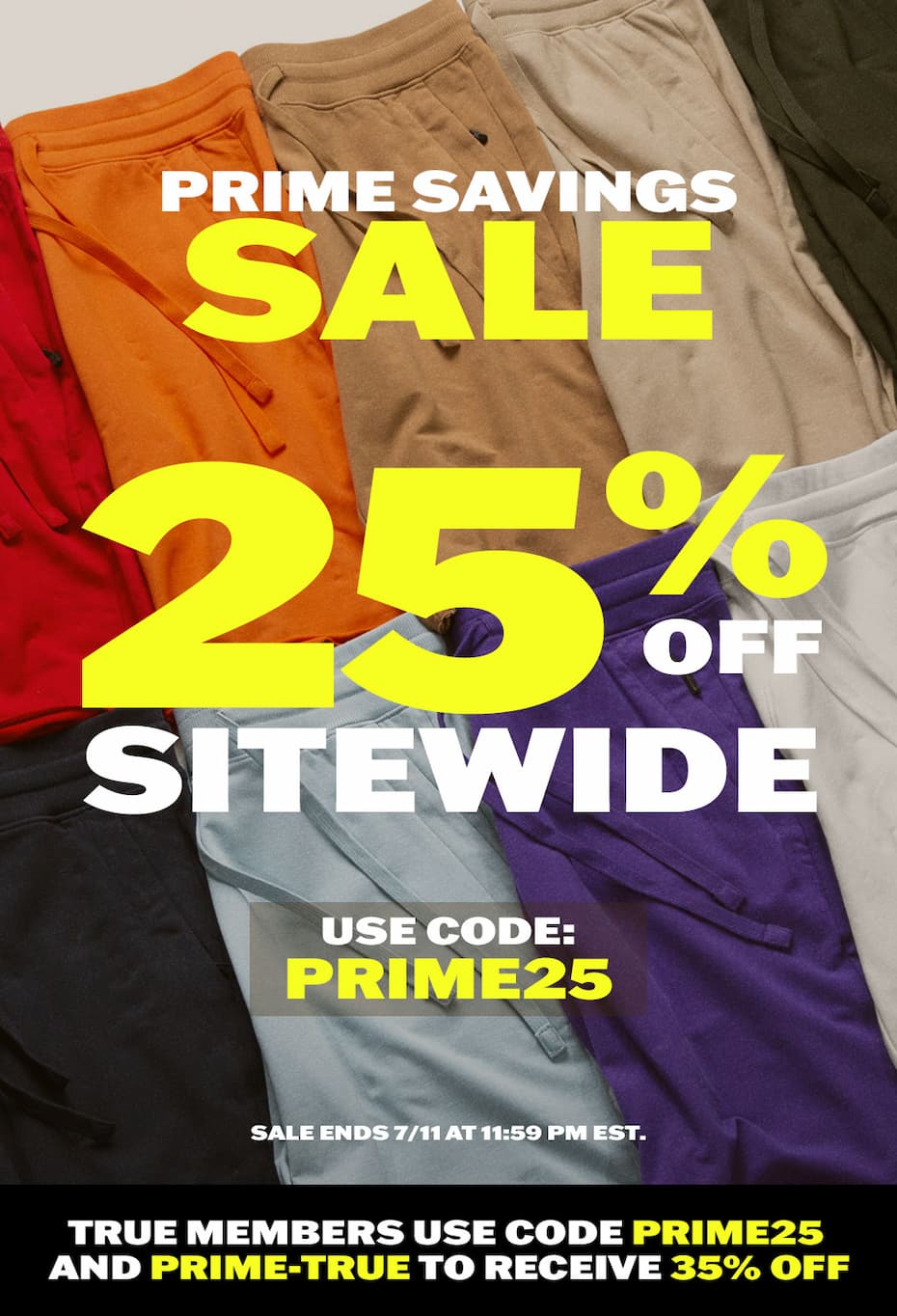 25% off sitewide with code PRIME25