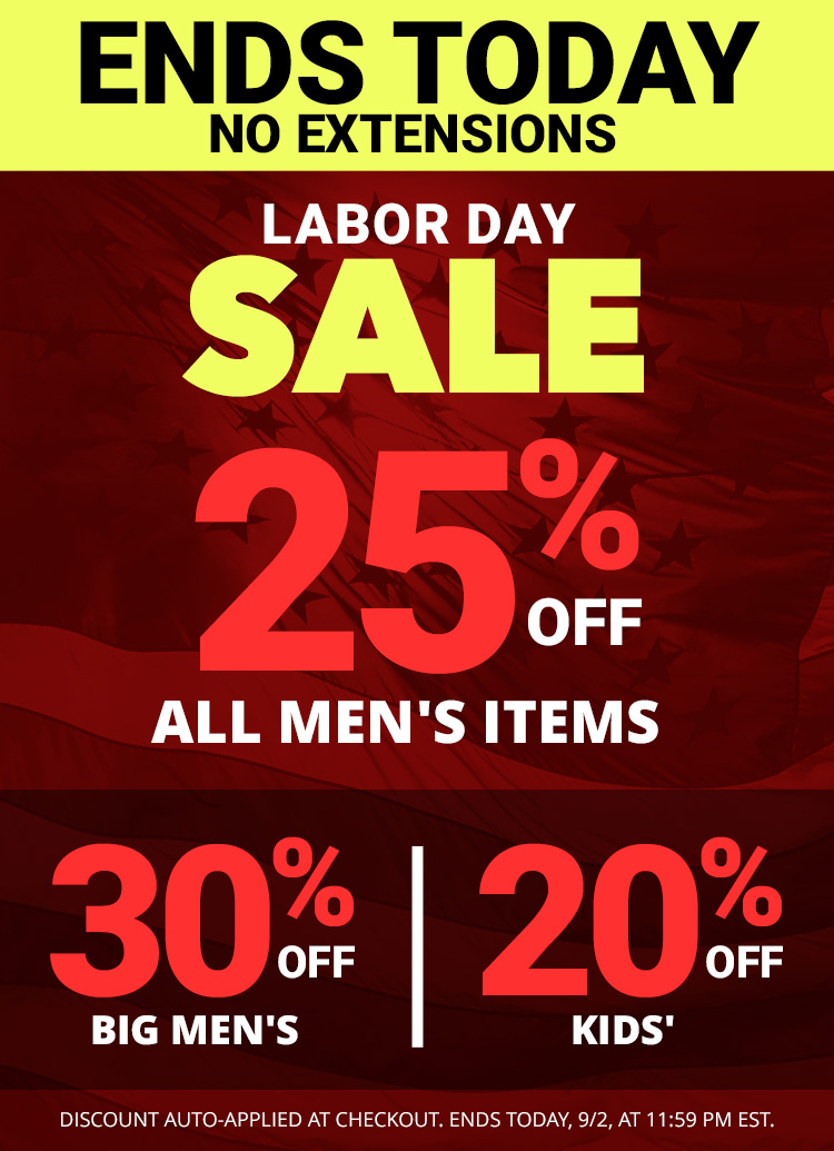 ENDS TODAY: Labor Day Sale