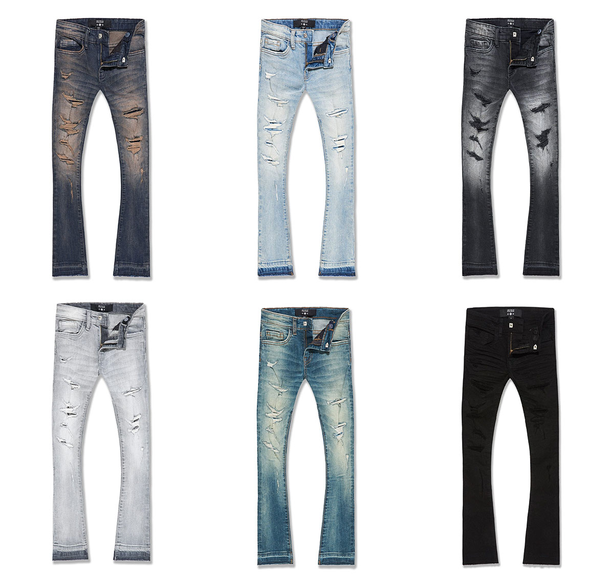 KIDS STACKED SYIP DENIM