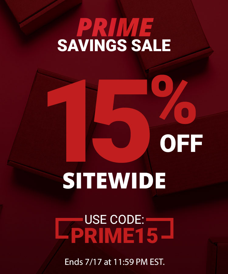 Save 15% off using code PRIME15