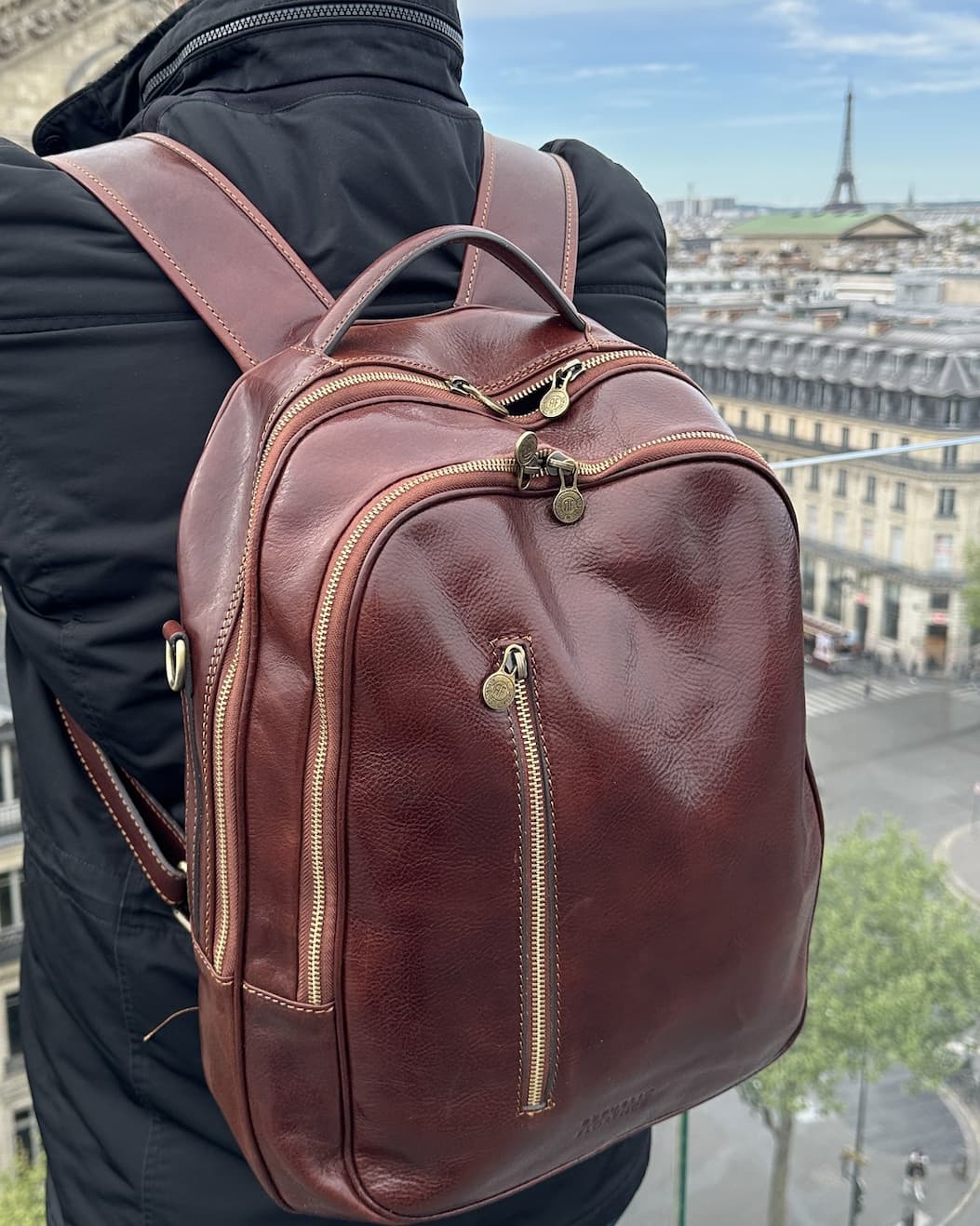 The Belfast out in Paris, the city behind.