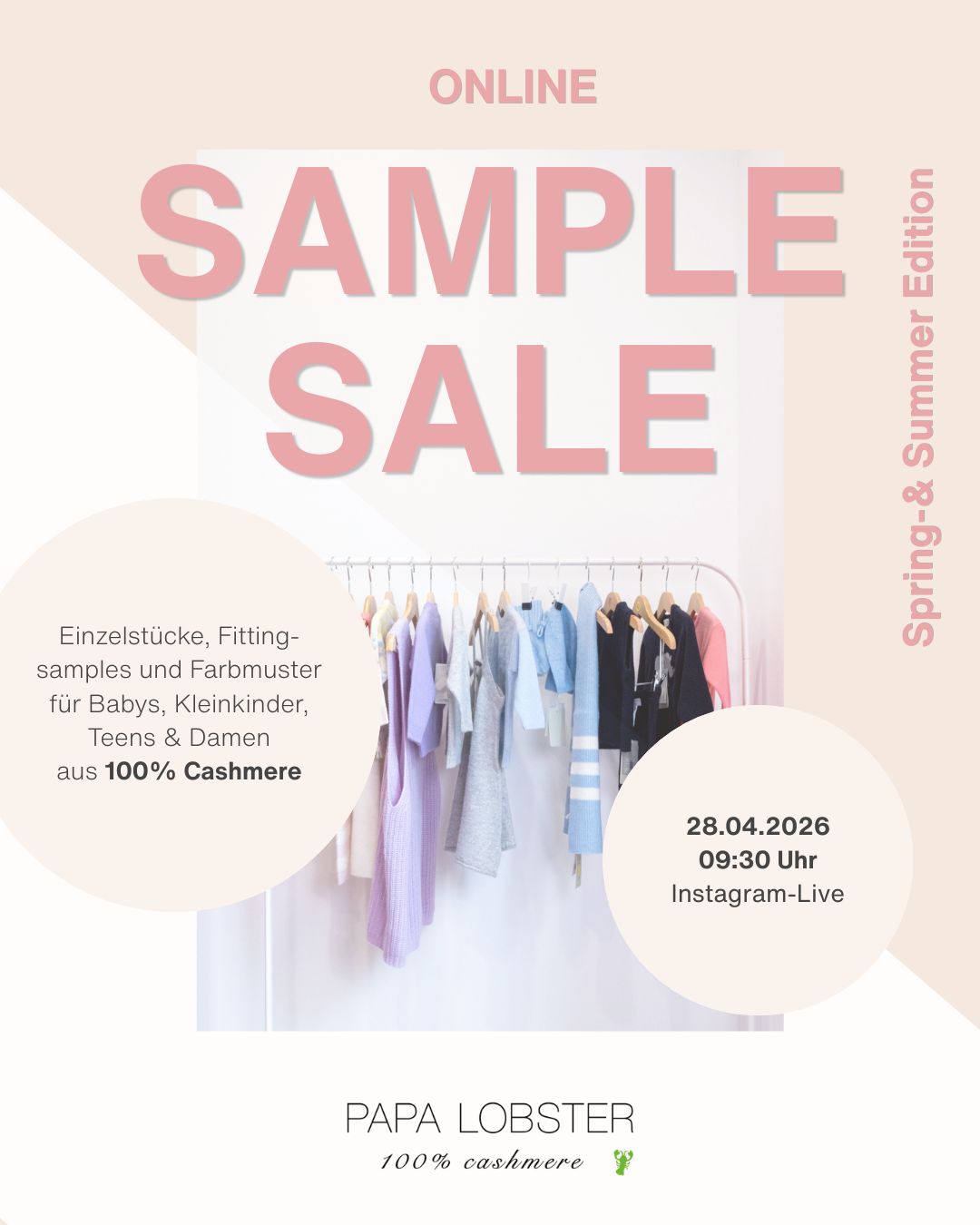 PAPA LOBSTER Atelier Insta Live Sample Sale