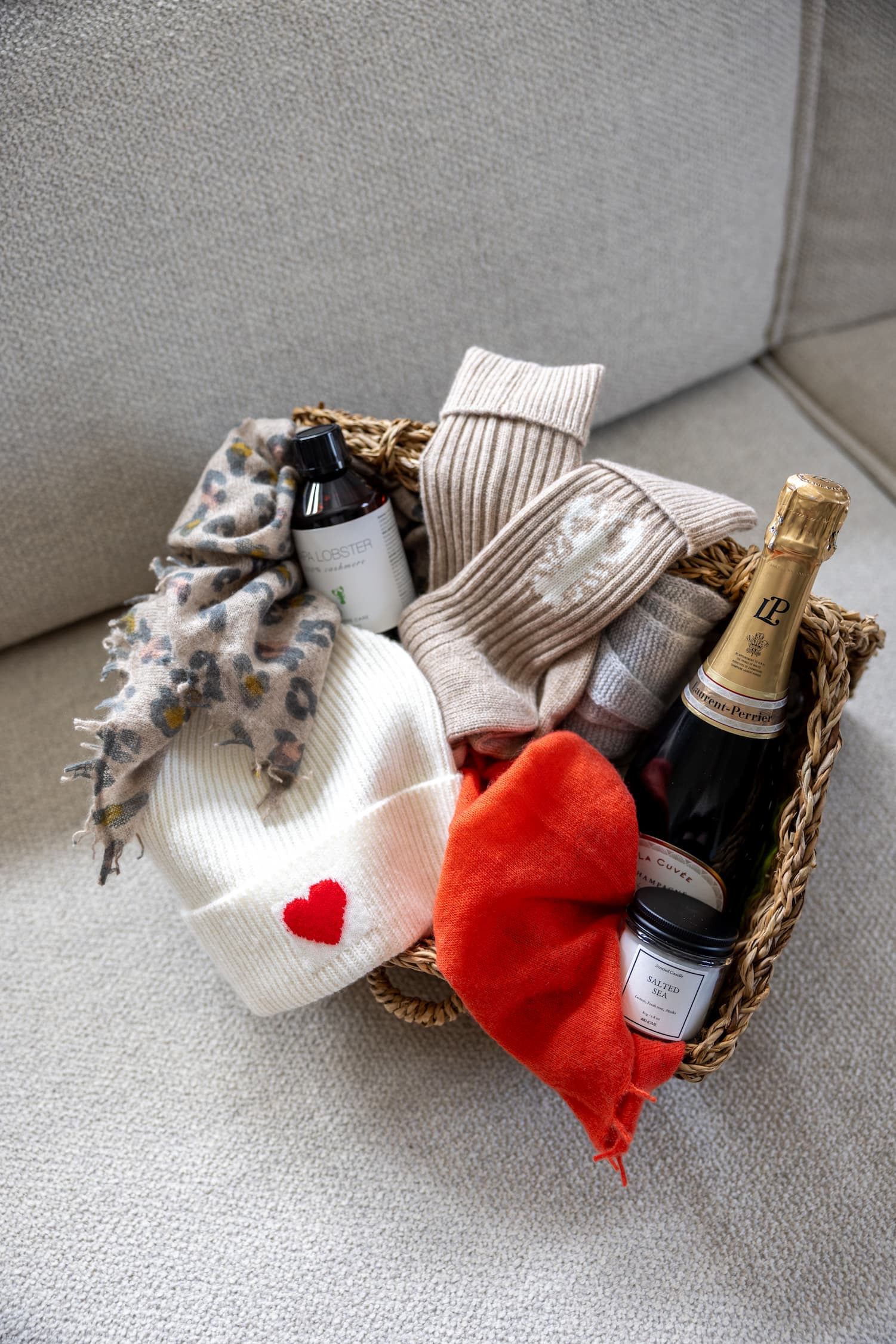 Geschenkekorb mit Kaschmir-Styles