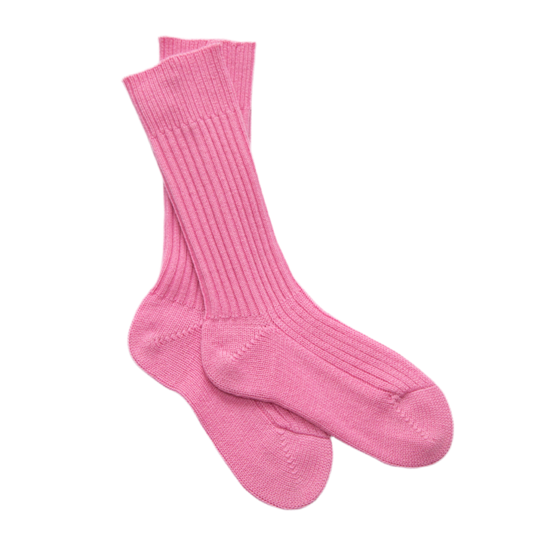 Women Kaschmirsocken SOLID in Rosa