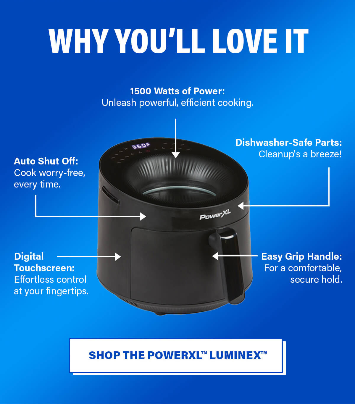 NEW Luminex™ Light Air Fryer! Power AirFryer