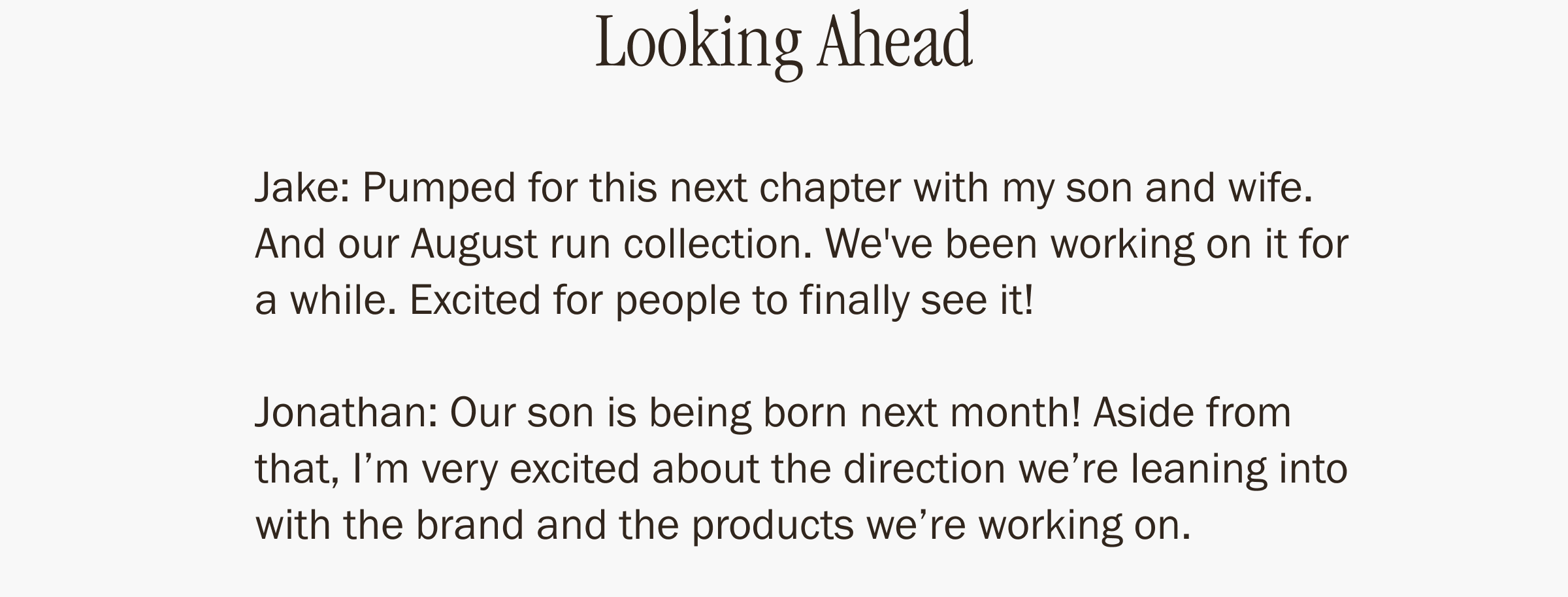 Looking Ahead
