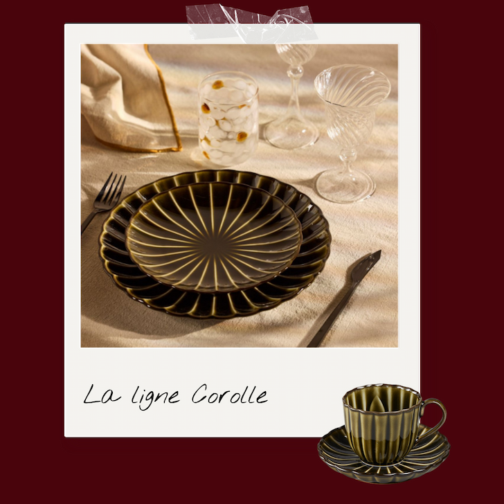 ASSIETTE PORCELAINE COROLLE 