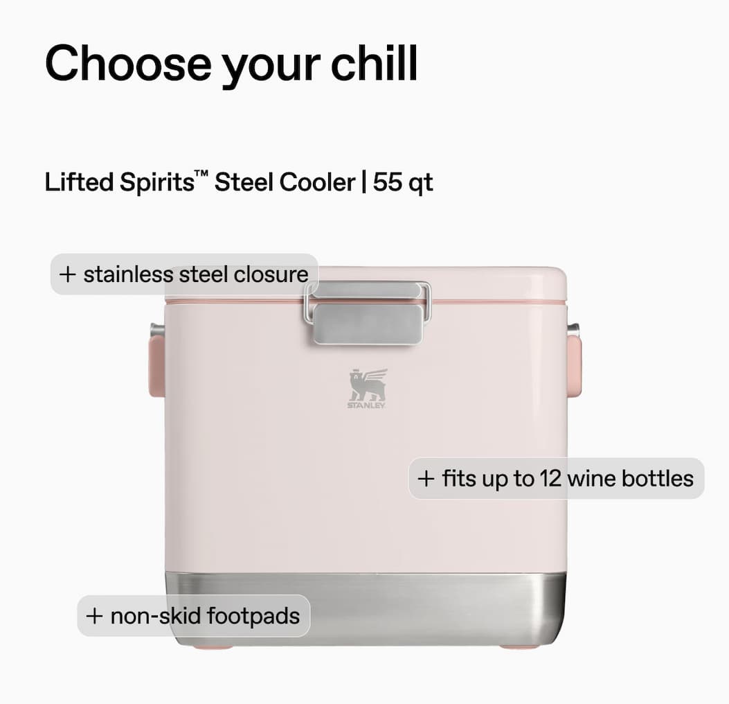 Choose your chill. Lifted Spirits Steel Cooler | 55 qt
