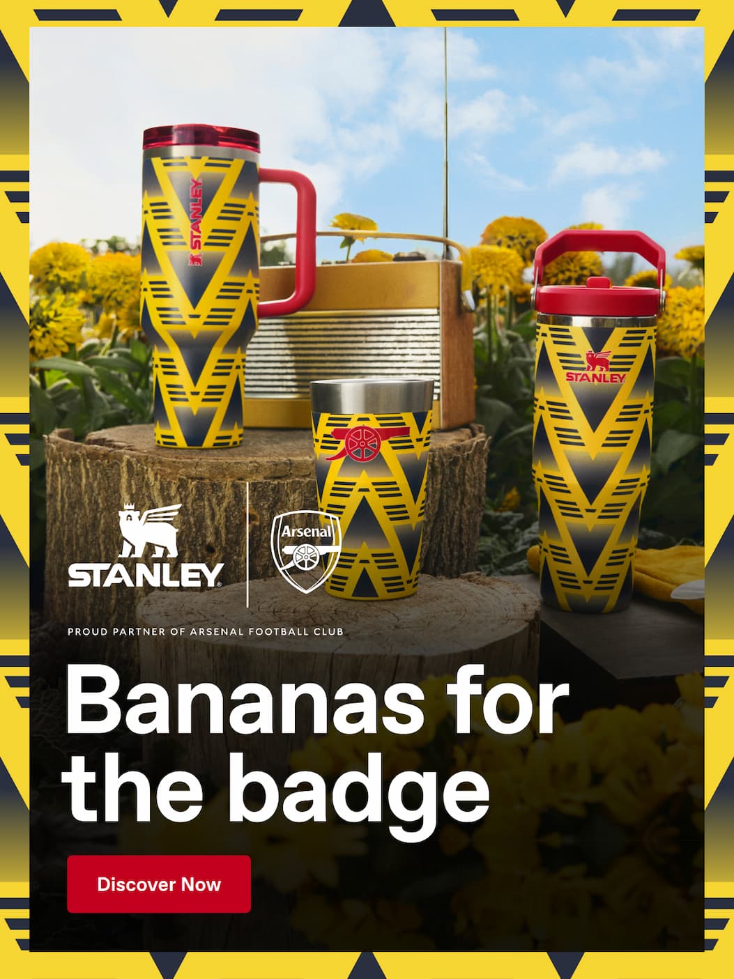 Bananas for the badge. Discover Now. Stanley 1913 x Arsenal.
