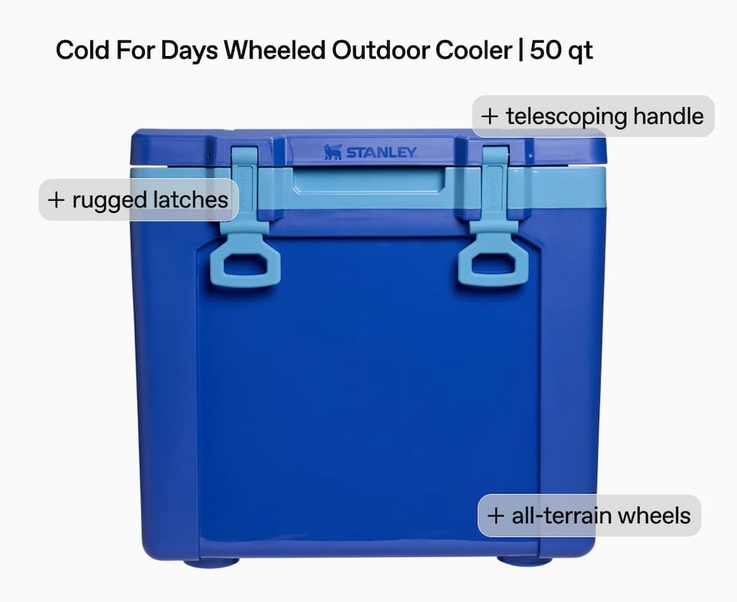 Cold For Days Wheeled Outdoor Cooler | 50 qt