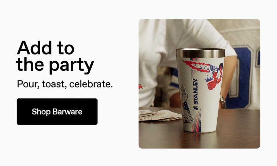 Add to the party. Pour, toast, celebrate. Shop Barware