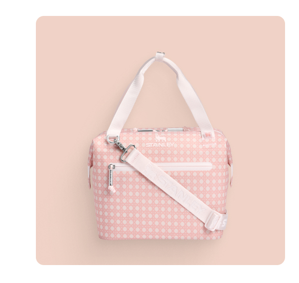 The All Day Julienne Mini Cooler | Rose Quartz Rattan