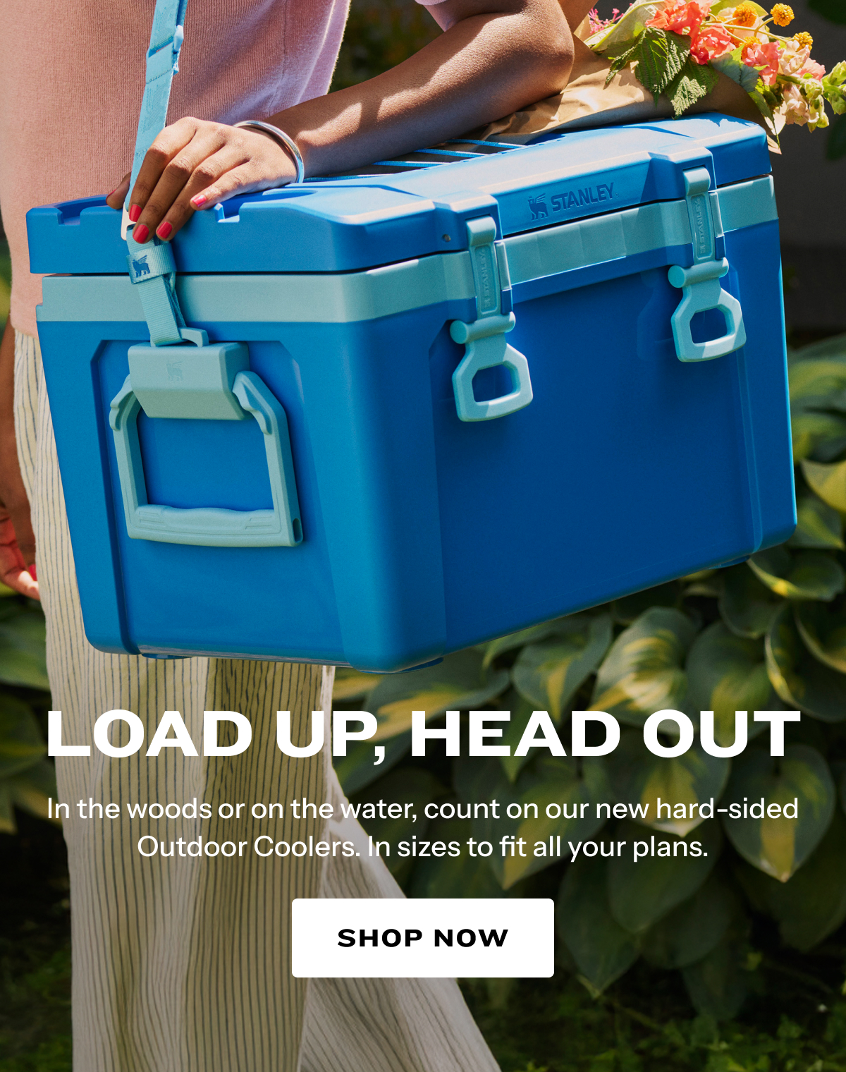 Load up, head out. Our new hard-sided Outdoor Coolers are here.