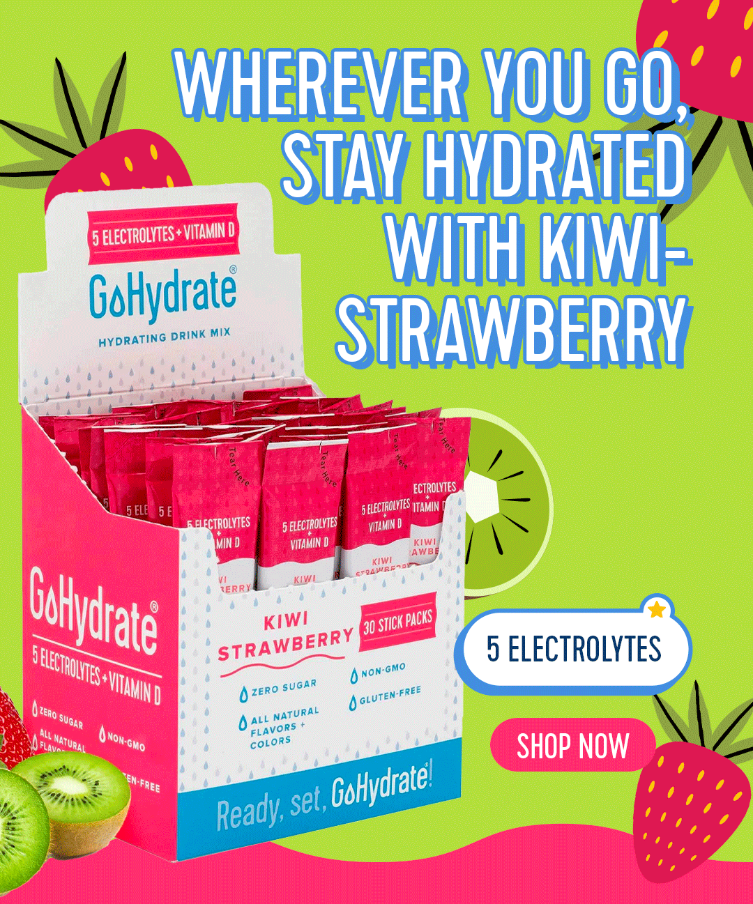 KiwiStrawberry Hydration Goodness! 🥝🍓 Go Hydrate