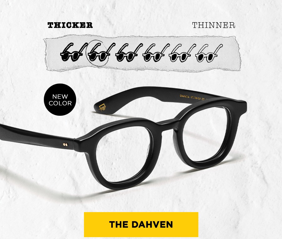 Thick-Block Acetate: The DAHVEN in NEW Matte Black