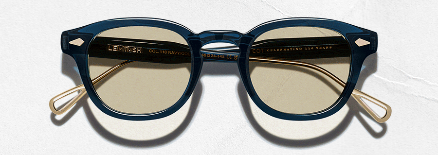 Shop The LEMTOSH 110 Navy/Gold Anniversary Edition with Transitional Brown+ Lenses