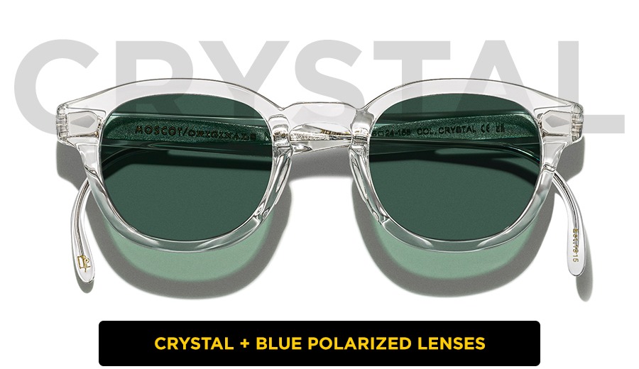CRYSTAL + BLUE POLARIZED LENSES