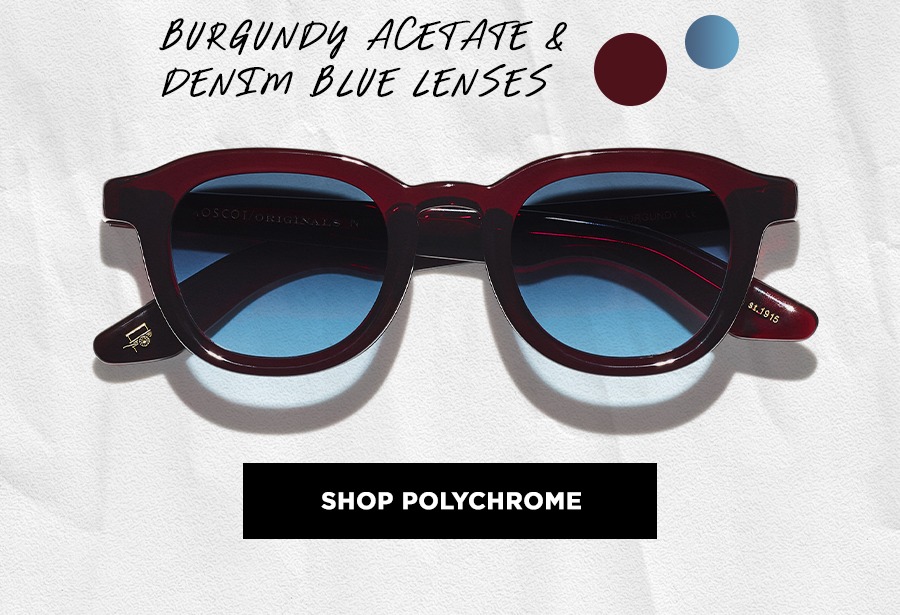 Burgundy Acetate & Denim Blue Lenses