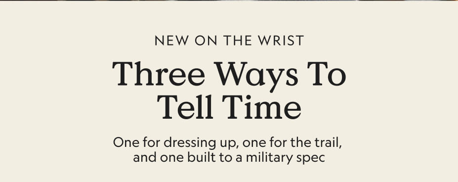 Three Ways To Tell Time