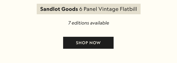 Sandlot Goods 6 Panel Vintage Flatbill