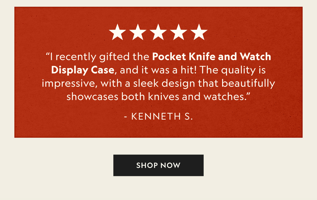 Pocket Knife and Watch Display Case