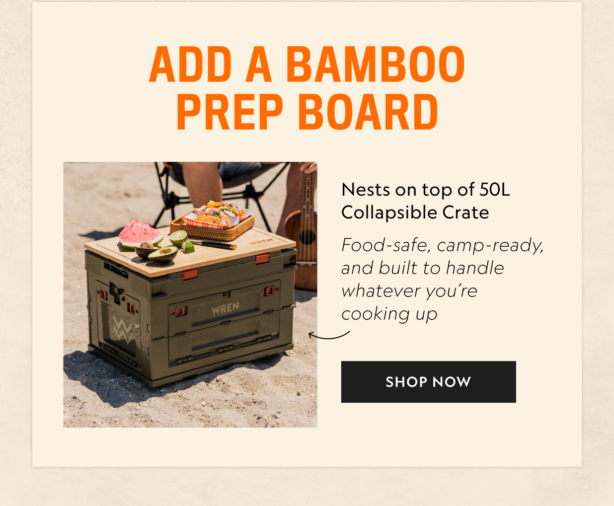50L Bamboo Prep Board