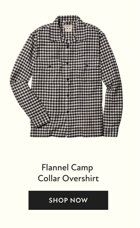 Flannel Camp  Collar Overshirt