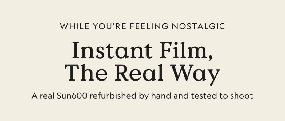 Instant Film, The Real Way