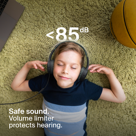 Safe sound. Volume limiter protects hearing.
