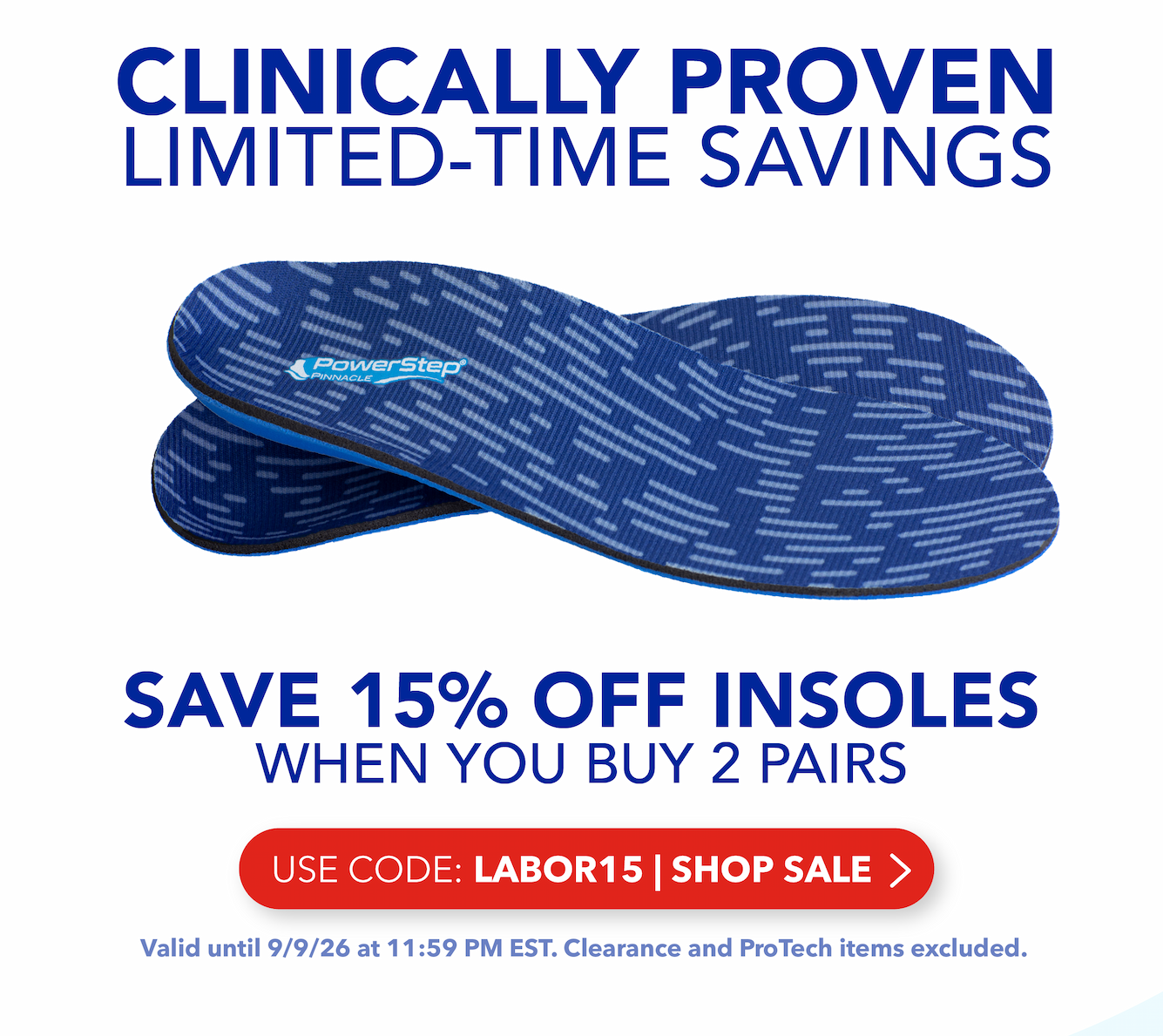 Clinically Proven & On Sale - Get 15% Off When You Buy 2 Pairs of Insoles - SHOP SALE 