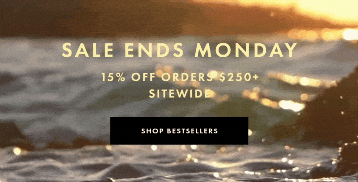 Sale ends Monday