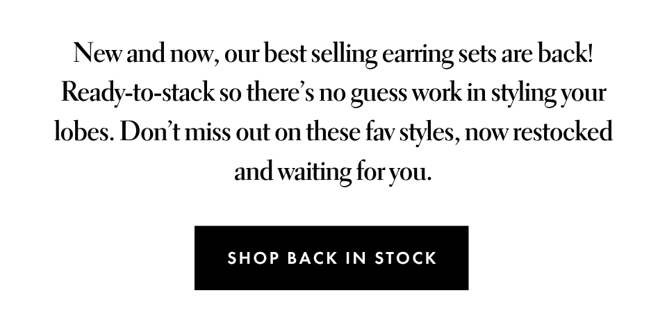 Shop back in stock