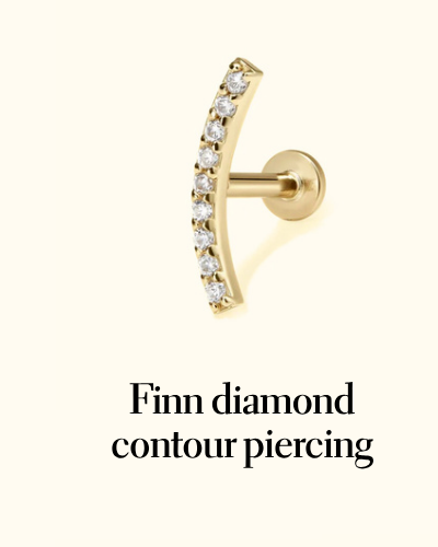 Finn diamond contour piercing