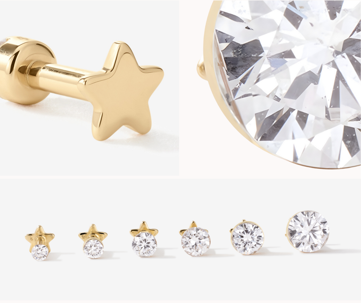 Vince Round Diamond Piercing