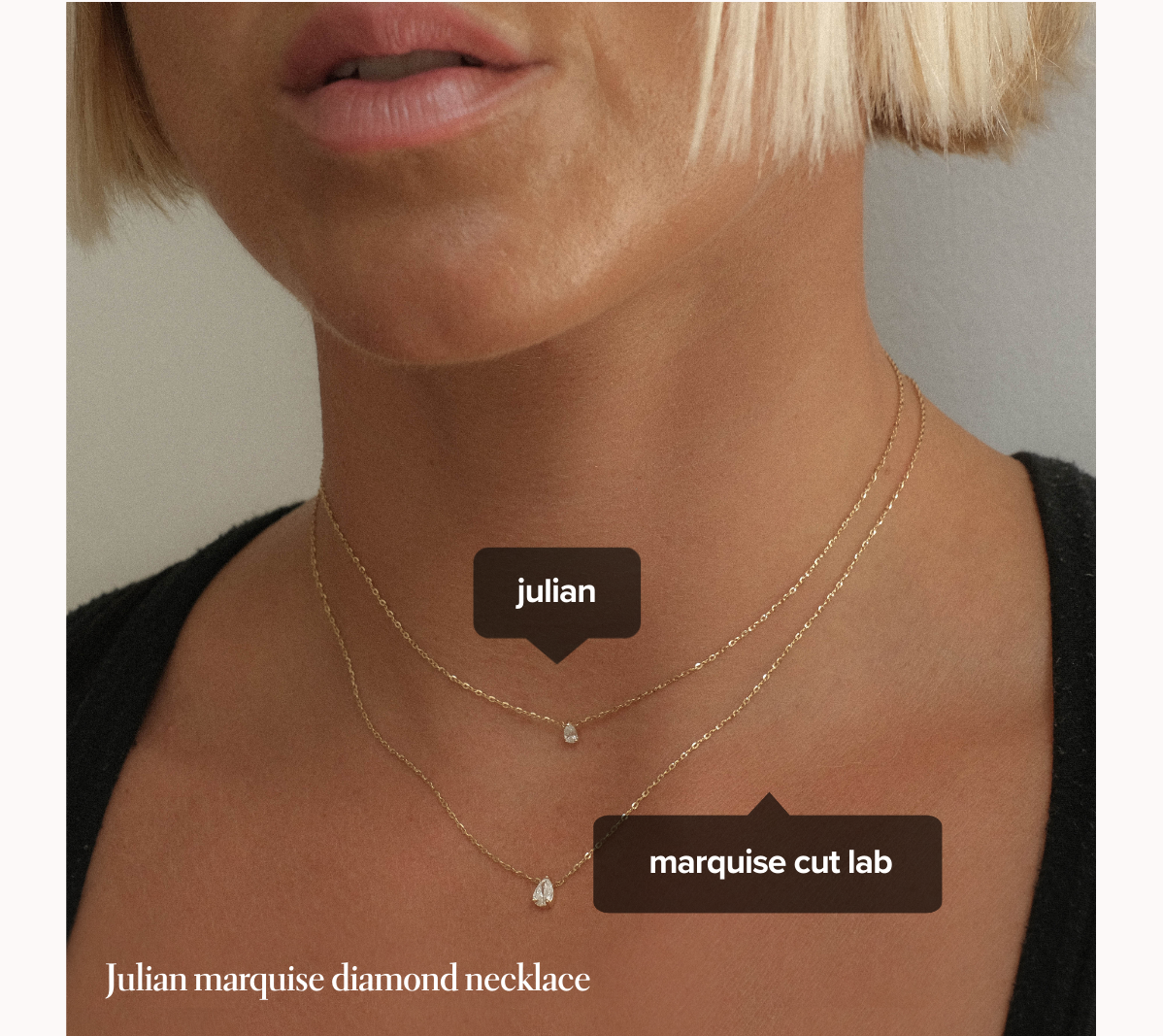 Julian Marquise Diamond Necklace