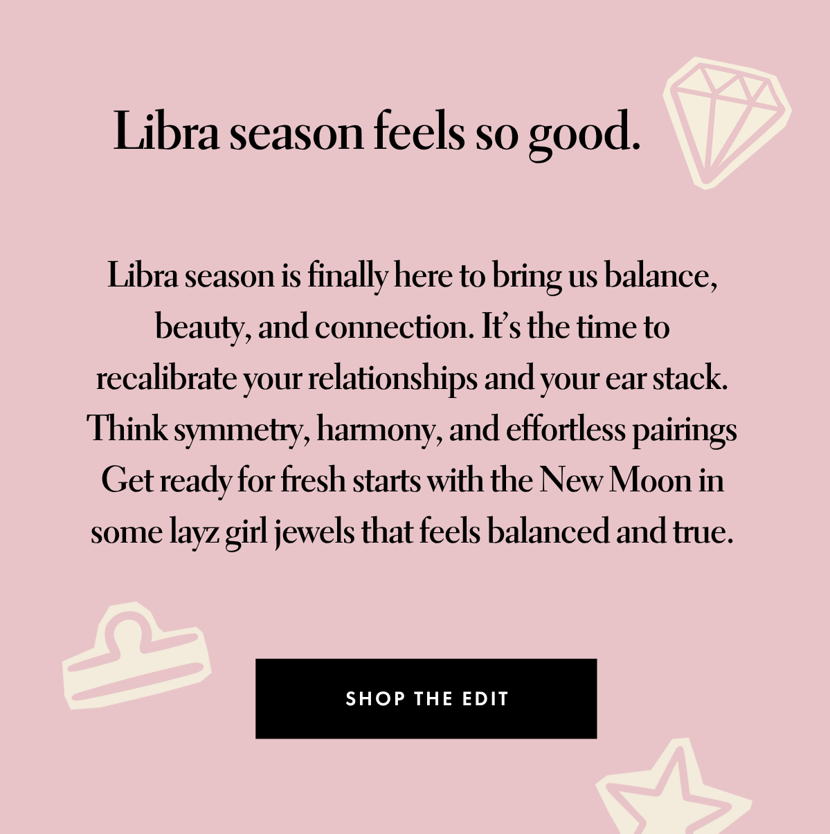 Libra season feels so good.