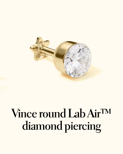 Vince round Lab Air™ diamond piercing