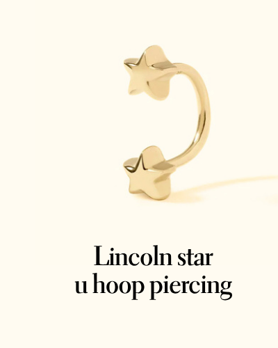 Lincoln star u hoop piercing