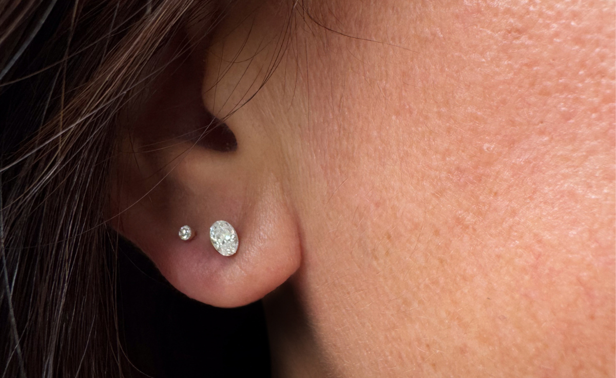 Luka Oval Diamond Piercing