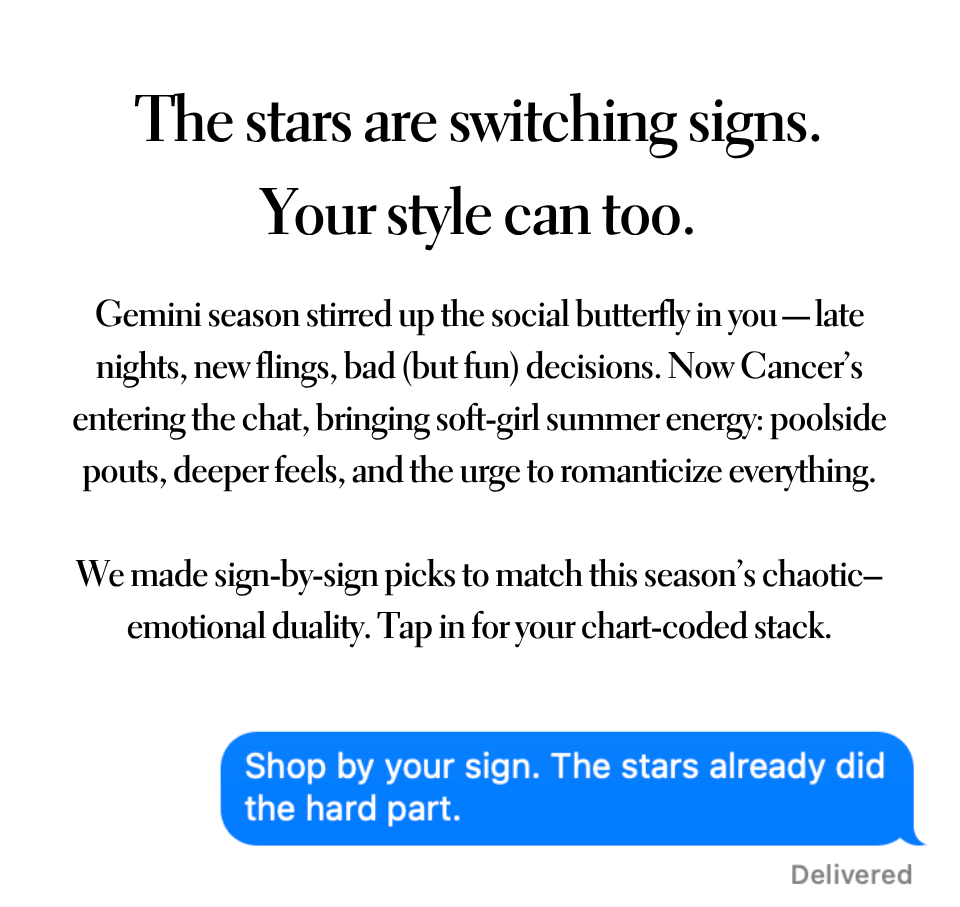 The stars are switching signs. Your style can too.