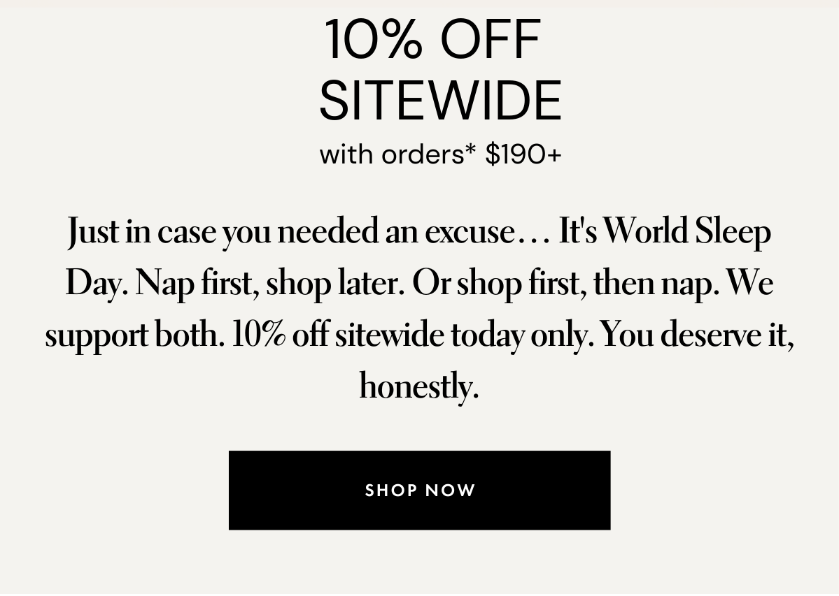 10% OFF SITEWIDE