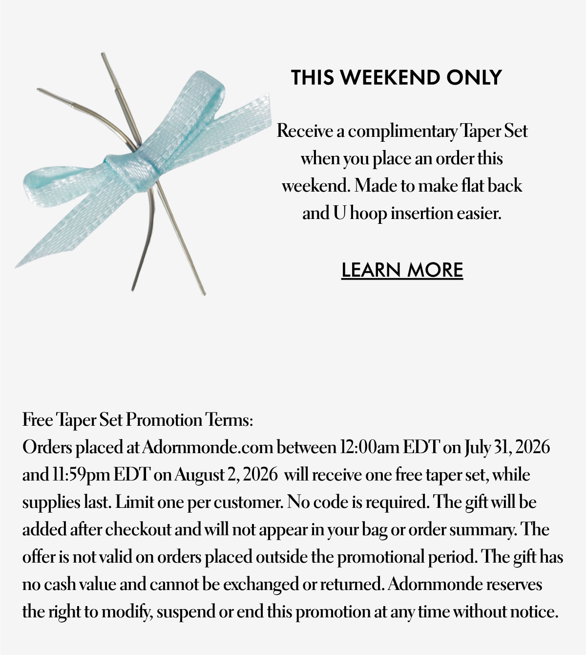 This Weekend Only