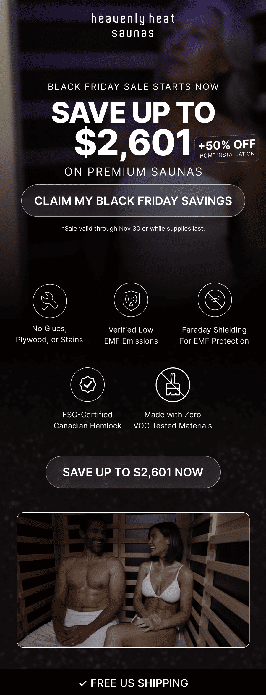 Up to $2,601 Off Saunas