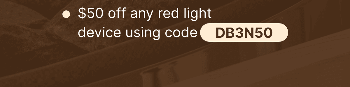 $50 off any red light device (code DB3N50)