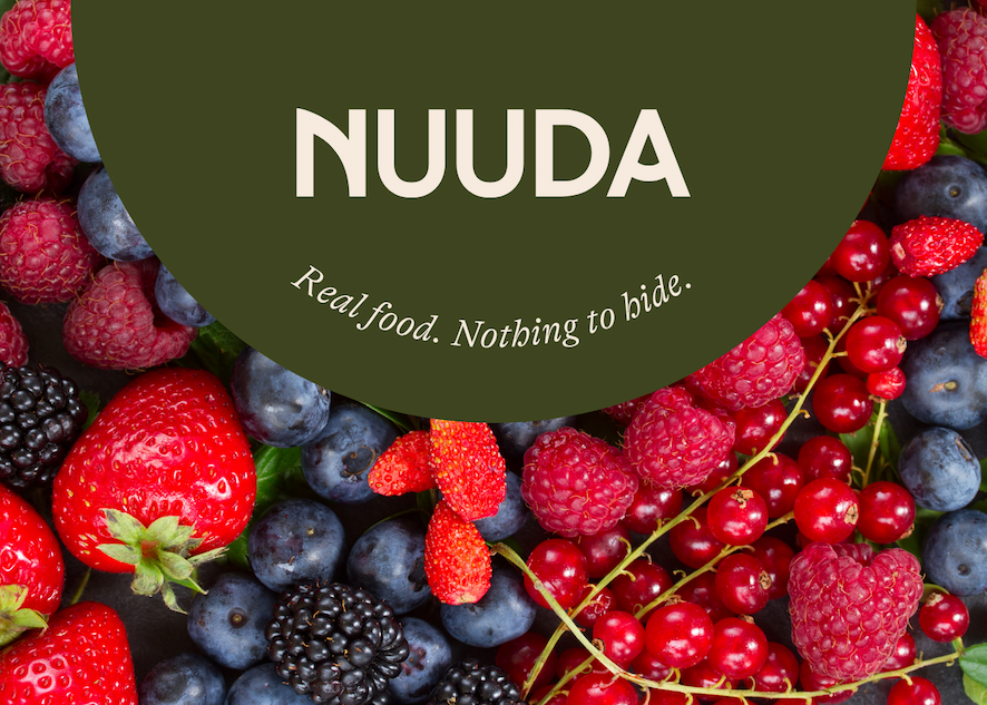 an image of a pile of raspberries with the words nuuda