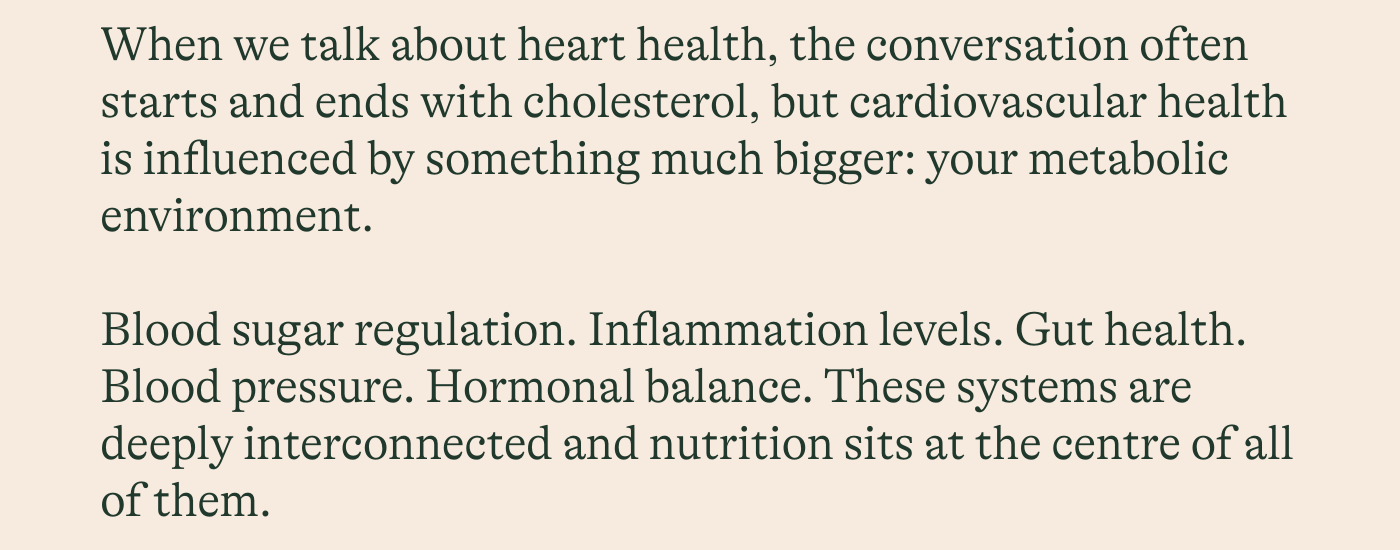 an image of a text describing the health benefits of a healthy heart