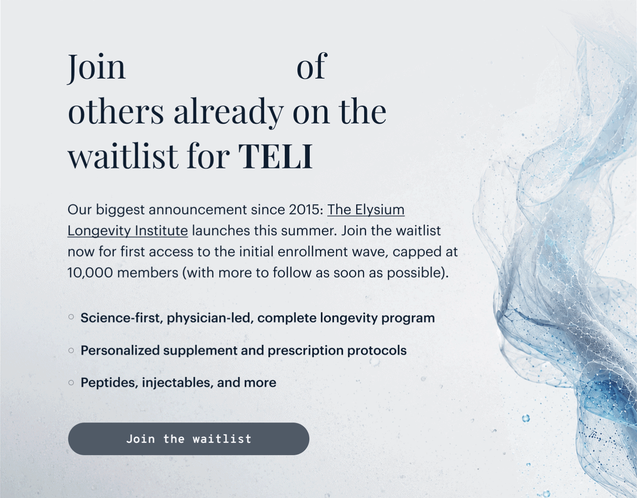 Join thousands of others already on the waitlist for TELI