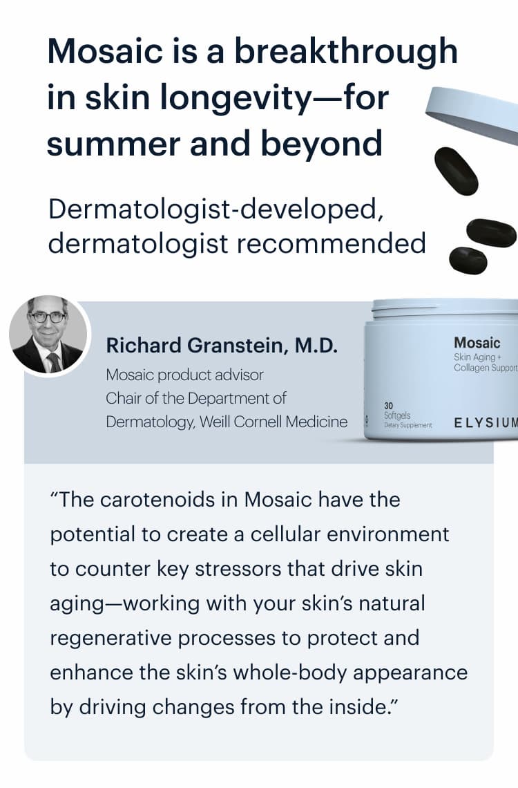 Mosaic is a breakthrough in skin longevity—for summer and beyond
