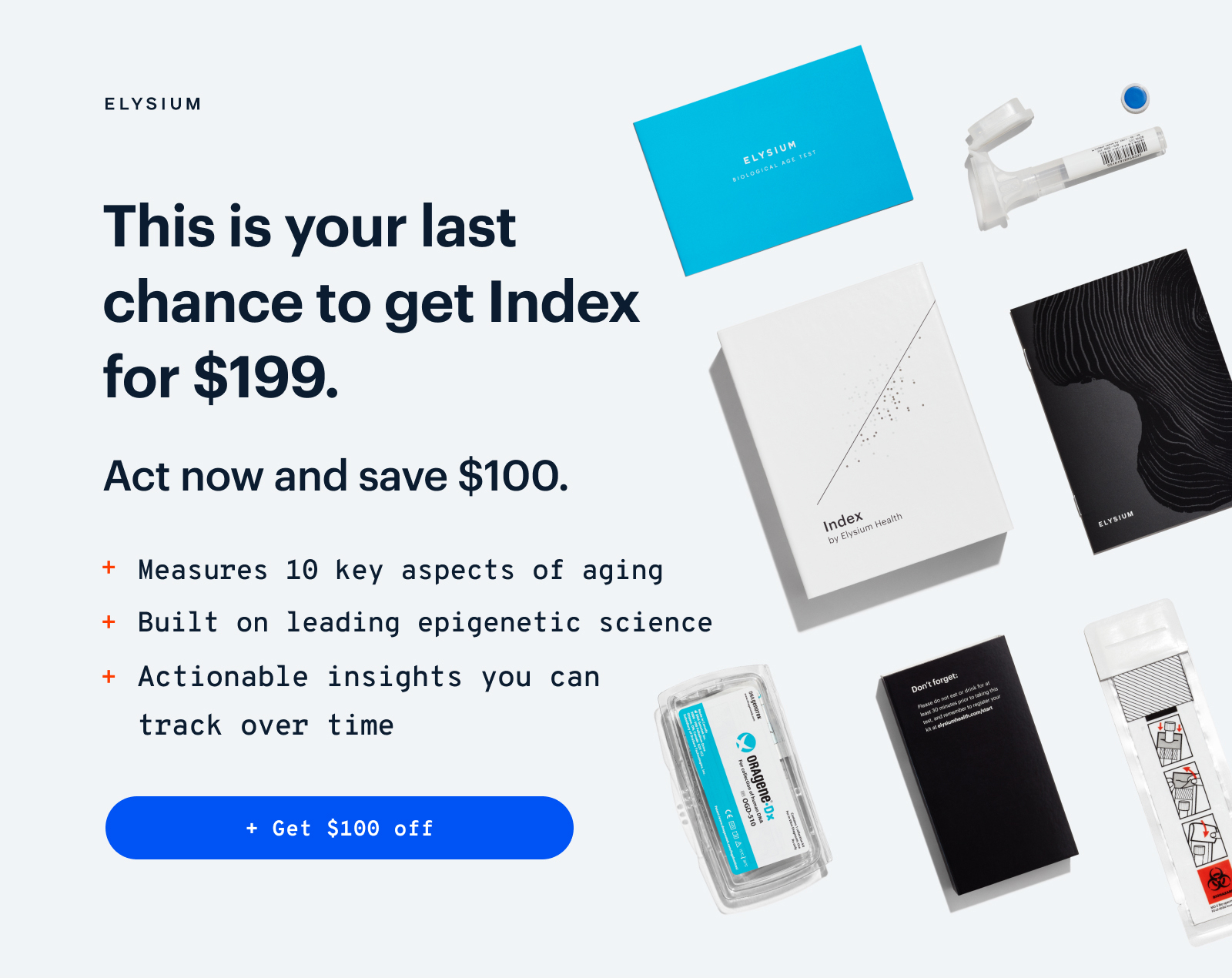 ELYSIUM | This is your last chance to get Index for $199. | + Get $100 off